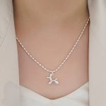 گردنبند سگ بادکنکی آبکاری نقره