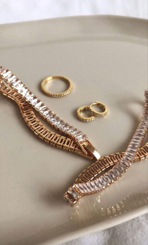 دستبند زنانه استیل تنیسی