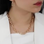 نیم ست تیفانی استیل زنانه طرح طلا