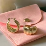 گوشواره حلقه ای ژوپینگ طرح طلا