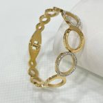 دستبند النگویی زنانه طرح طلا