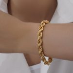 دستبند طنابی استیل زنانه - زیورآلات خاص با طراحی مدرن