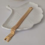 دستبند حصیری زنانه طرح طلا