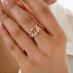 انگشتر کارتیر دو رنگ فری سایز