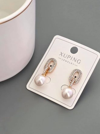 گوشواره مرواریدی ژوپینگ طرح جواهر