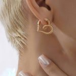 گوشواره قلب طنابی ژوپینگ – گوشواره زنانه شیک با طراحی قلب و آبکاری مقاوم