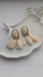 گوشواره رزین دفرمه با میخ نقره